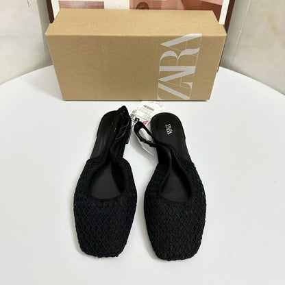 Fishnet Toe-Toe Sandals