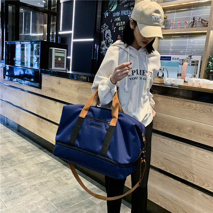 Fitness bag with dry and wet separation