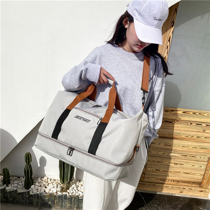 Fitness bag with dry and wet separation