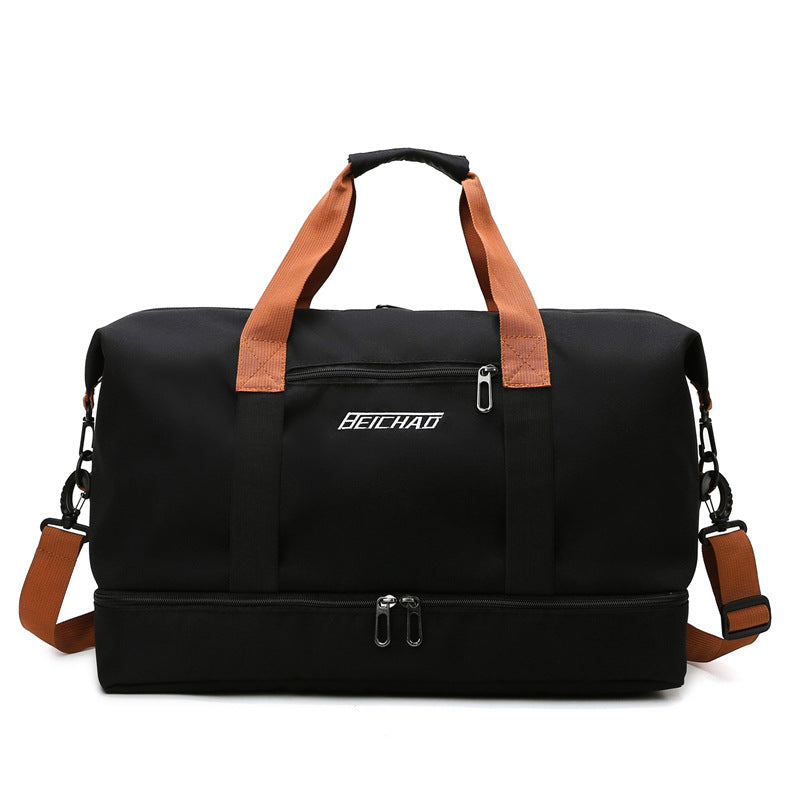 Fitness bag with dry and wet separation