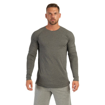 Fitness Long Sleeve Tight Crewneck T-shirt