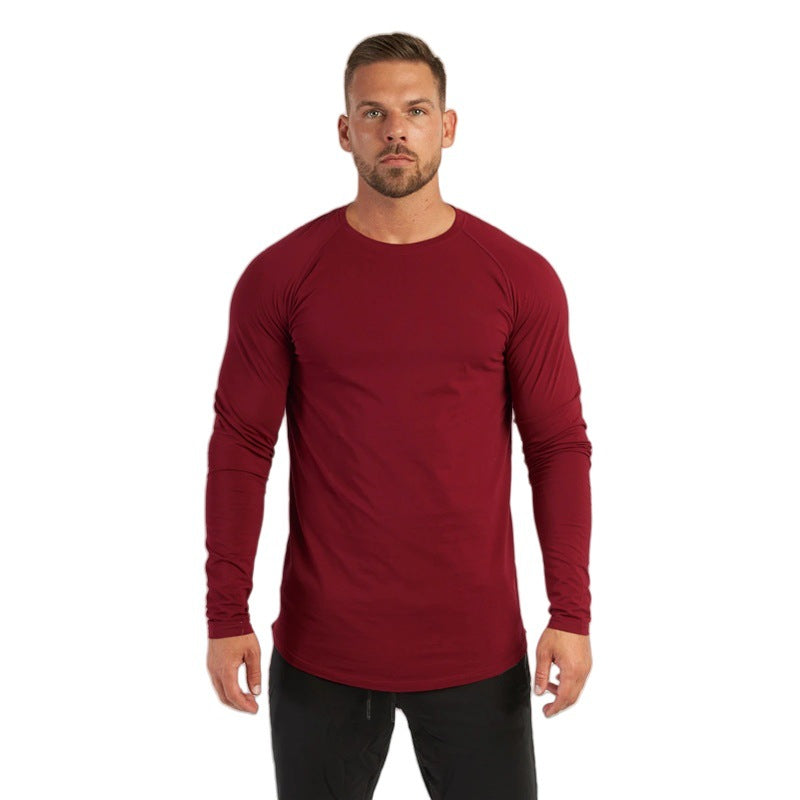 Fitness Long Sleeve Tight Crewneck T-shirt
