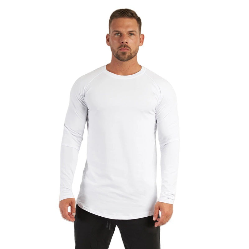 Fitness Long Sleeve Tight Crewneck T-shirt