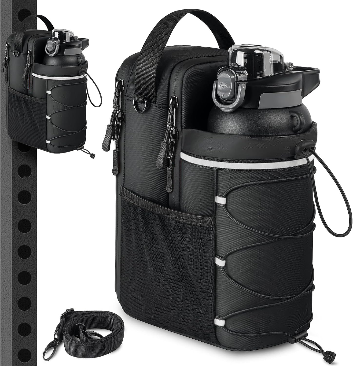 Fitness magnetic water bottle bag