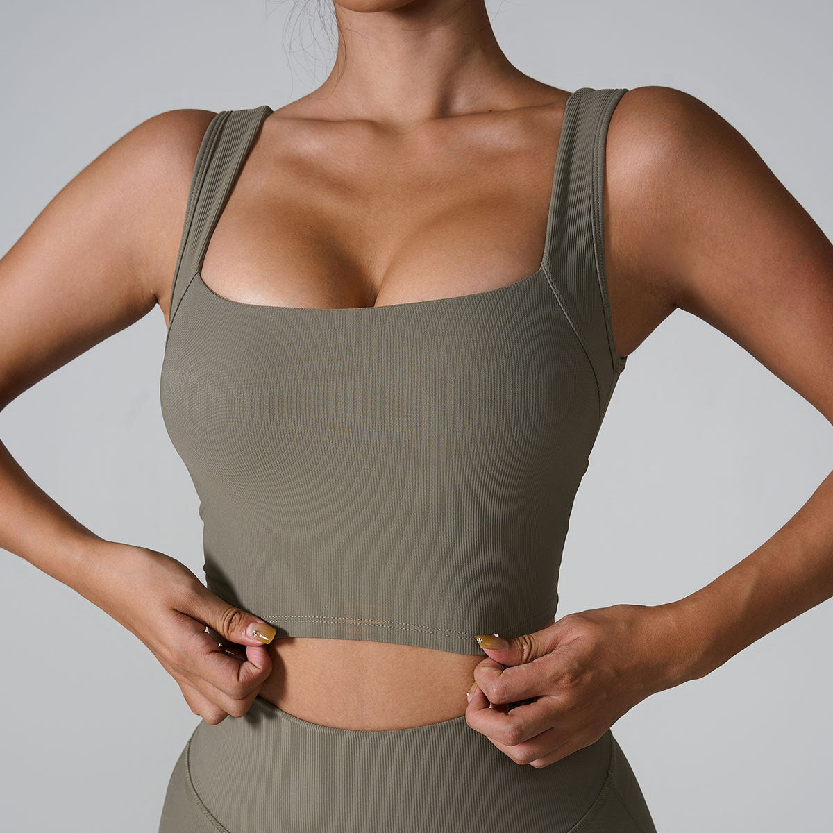 Fitness Support Vest with Built-in Bra