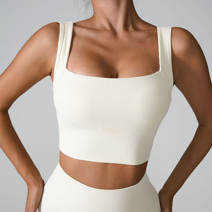 Fitness Support Vest with Built-in Bra