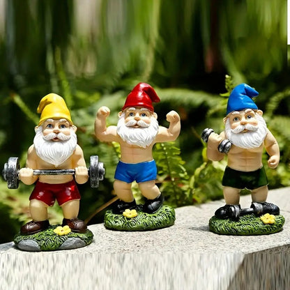 Fitness Themed Resin Dwarf Statue