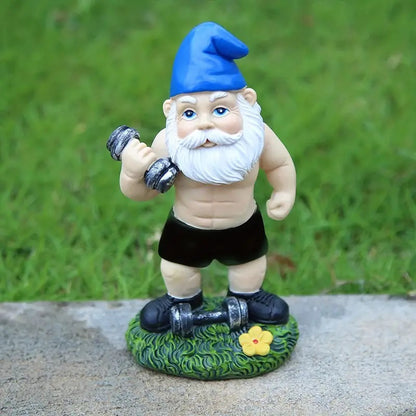 Fitness Themed Resin Dwarf Statue