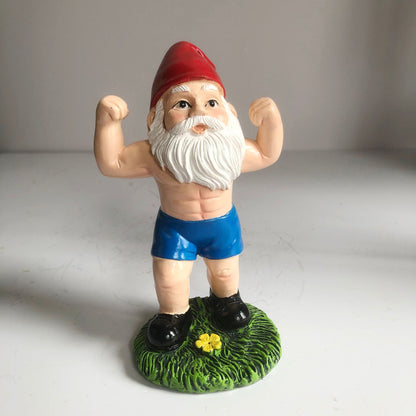 Fitness Themed Resin Dwarf Statue