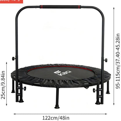 Fitness Trampoline with Safety Handrail