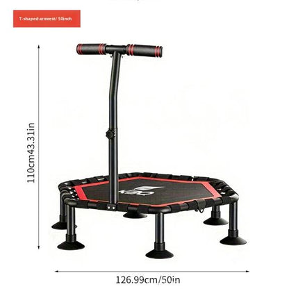 Fitness Trampoline with Safety Handrail