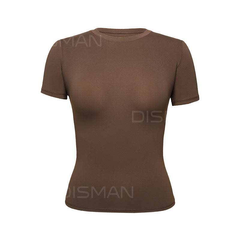 Fitted short-sleeved women's T-shirt
