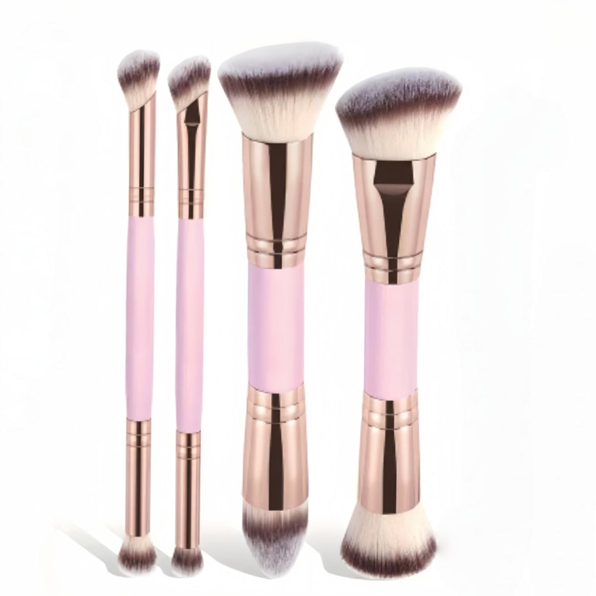 Five double-headed makeup brushes