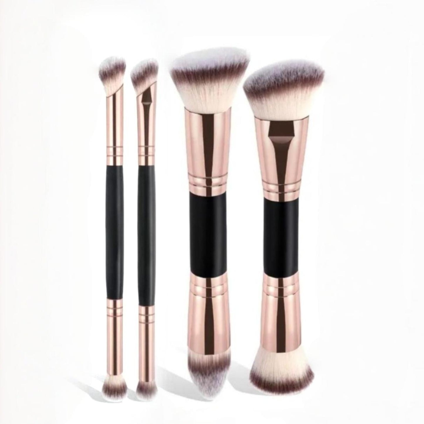 Five double-headed makeup brushes