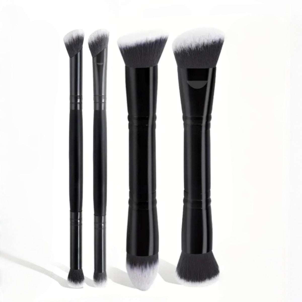 Five double-headed makeup brushes