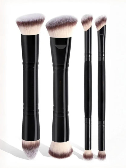 Five double-headed makeup brushes