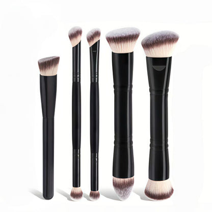 Five double-headed makeup brushes
