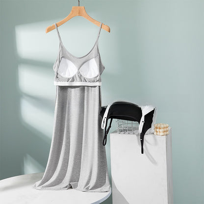 Five-Finger Cup Suspender Skirt, Bra-Free Home Long Skirt