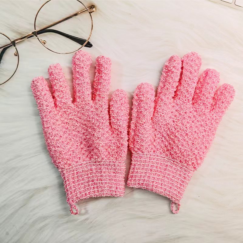 Five-finger Double-sided Scrub Gloves