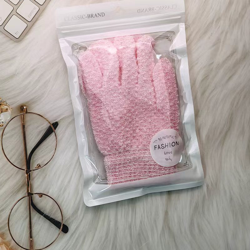 Five-finger Double-sided Scrub Gloves