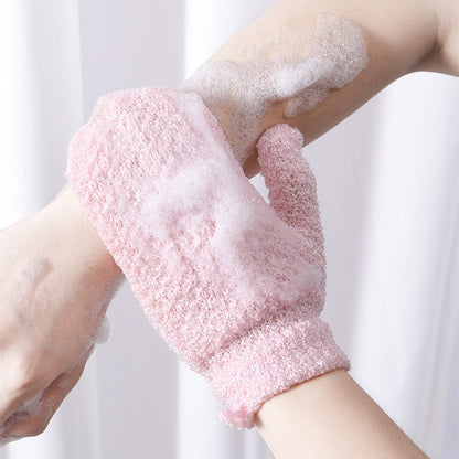 Five-finger Double-sided Scrub Gloves