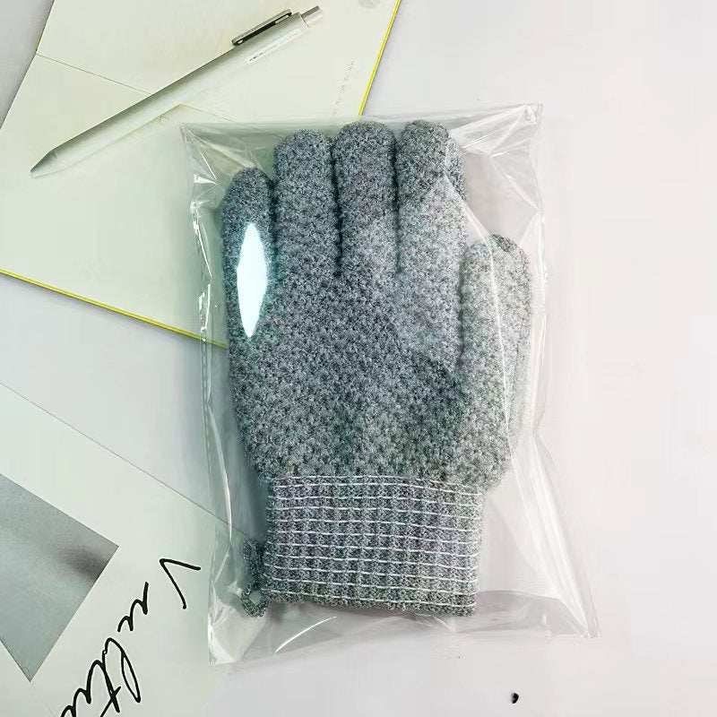 Five-finger Double-sided Scrub Gloves