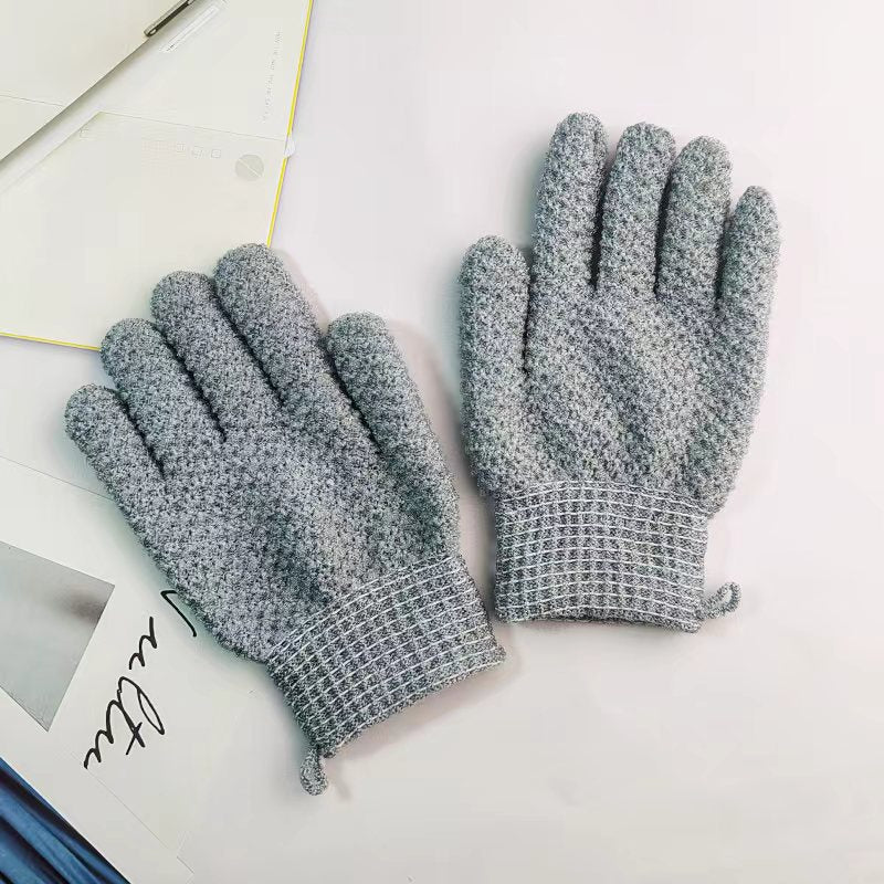 Five-finger Double-sided Scrub Gloves