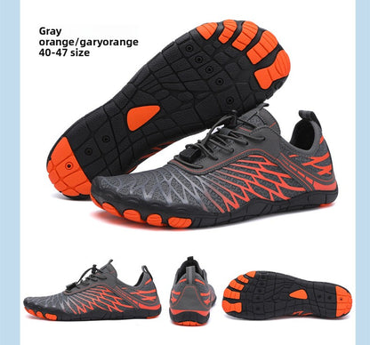 Five-finger stream tracing shoes
