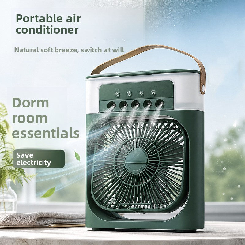 Five-Hole Spray Fan with Humidifying and Cooling Portable Desktop Fan
