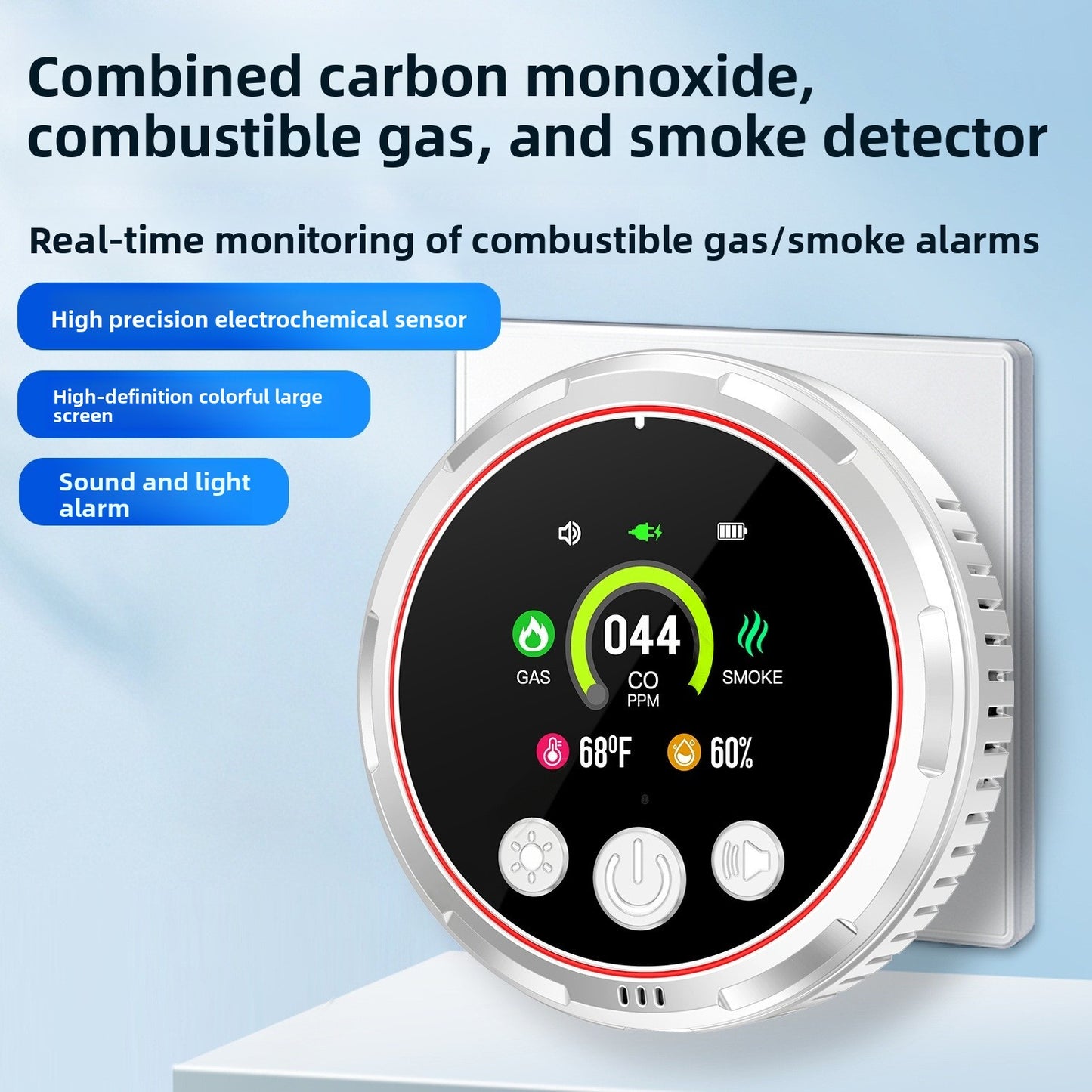 Five-in-One Carbon Monoxide and Air Quality Detector