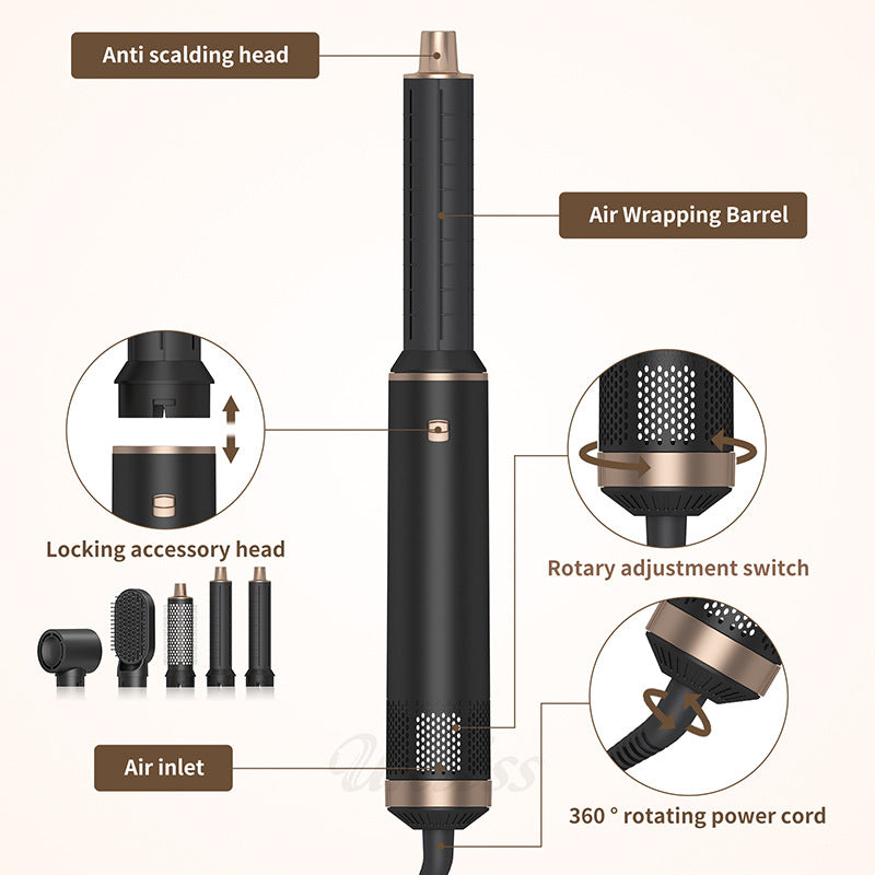 Five-in-one hot air comb