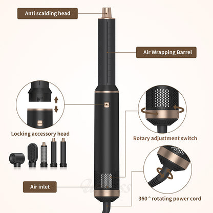 Five-in-one hot air comb