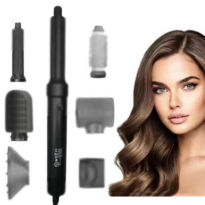 Five-in-one hot air curling and straightening hair rod, suitable for both curling and straightening hair