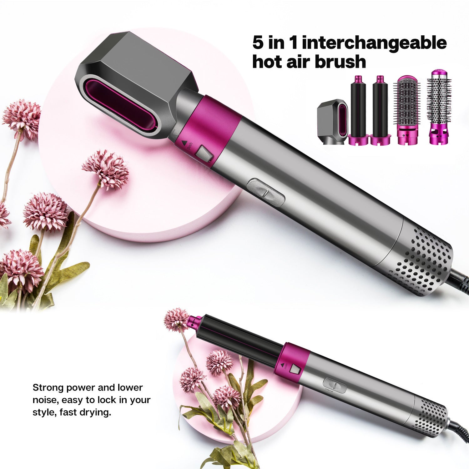 Five-in-one negative ion curling iron