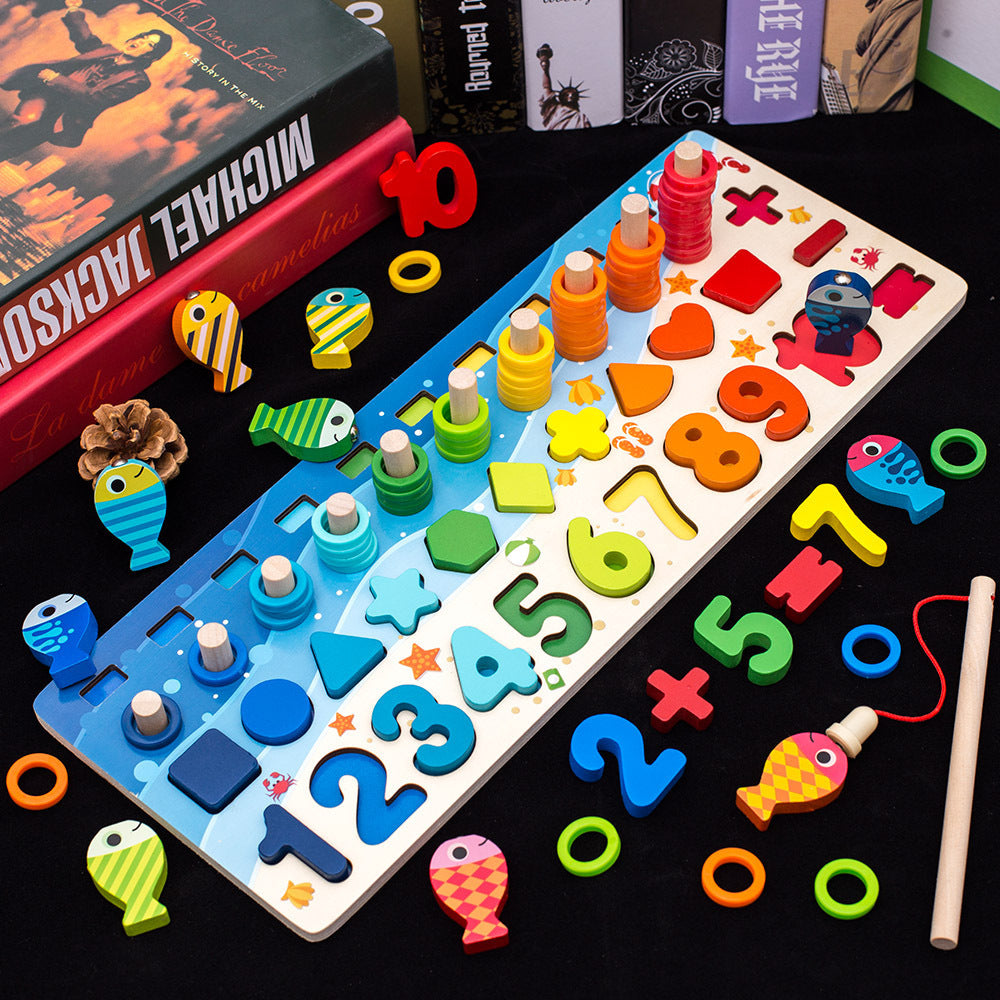 Five-in-One Ocean Logarithmic Board Early Education Toy