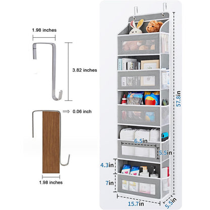 Five-layer non-woven fabric storage box behind the door