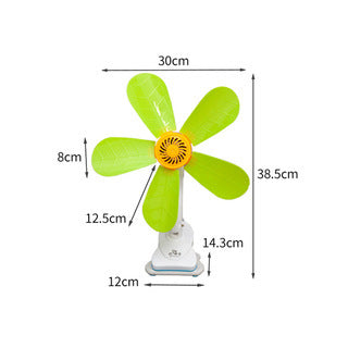 Five-leaf clamping fan desktop clamping fan