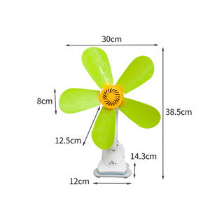 Five-leaf clamping fan desktop clamping fan