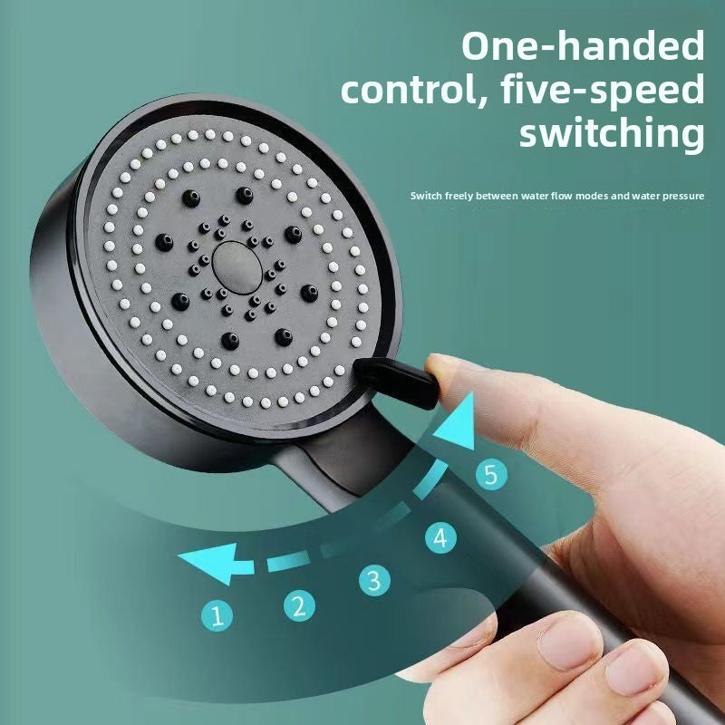 Five-level booster shower head