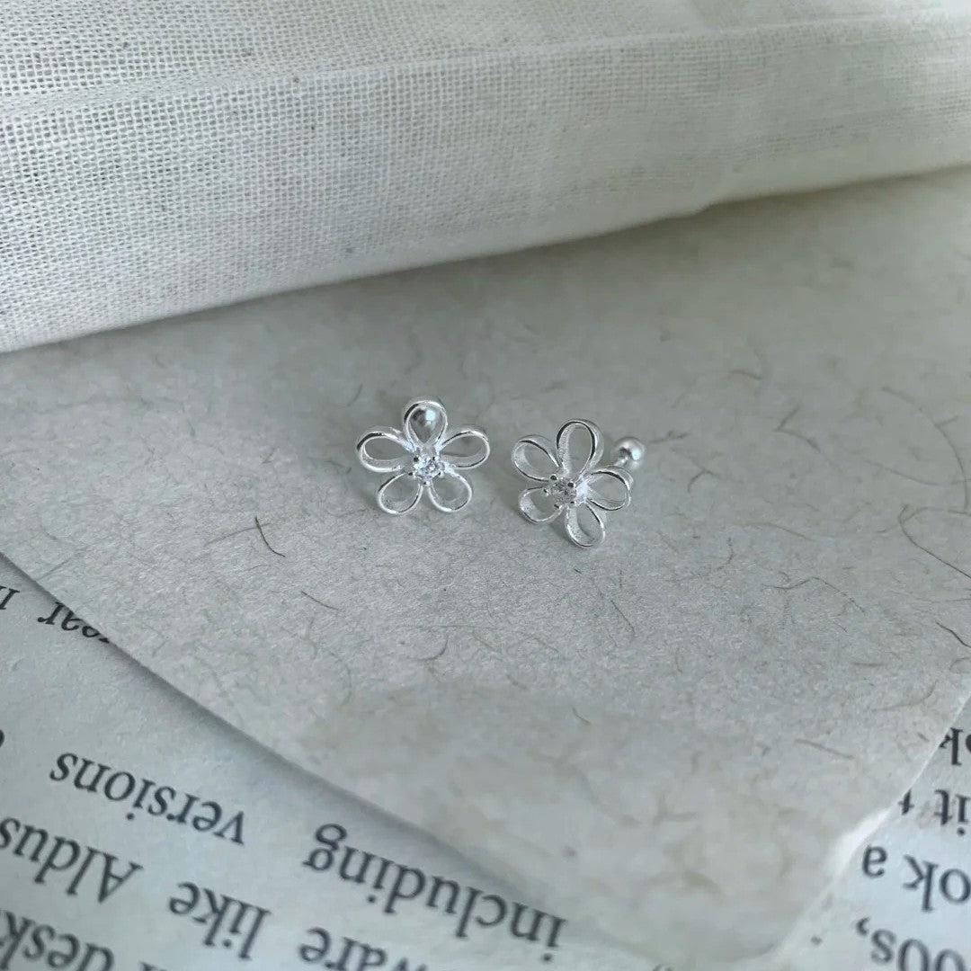 Five-Petal Flower Earrings