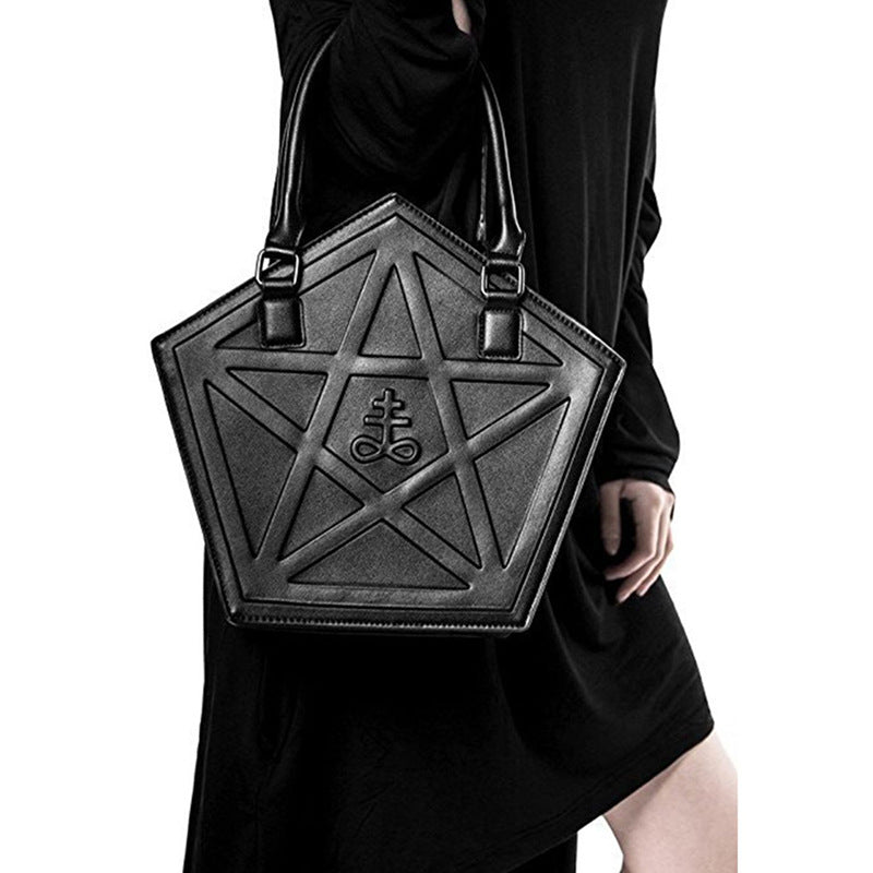 Five-pointed Star Gothic PU Handbag