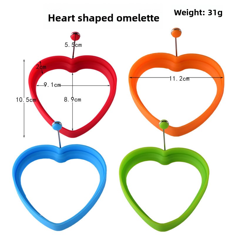 Five-star heart-shaped round egg crepe mold