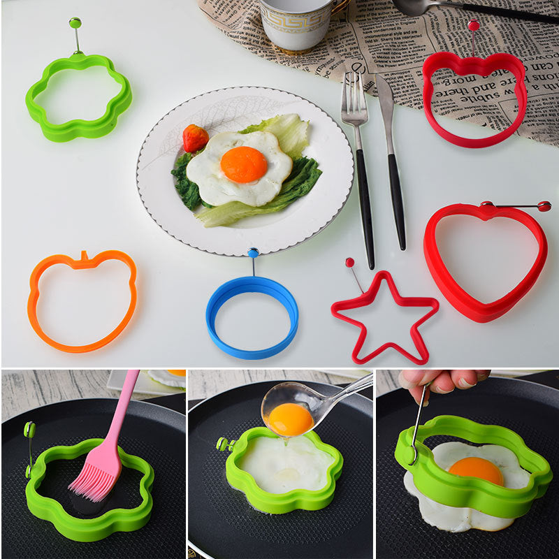 Five-star heart-shaped round egg crepe mold