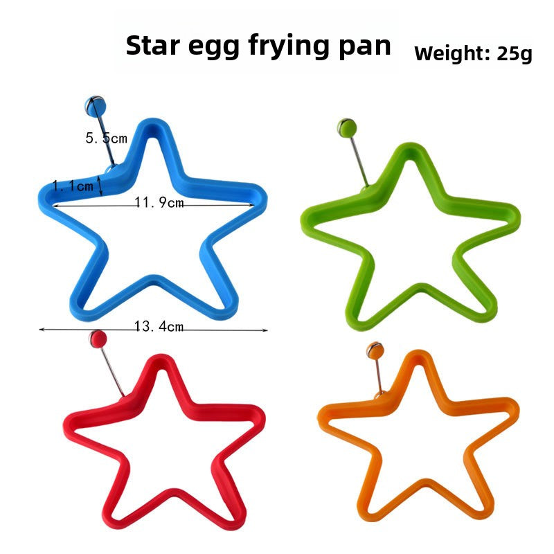 Five-star heart-shaped round egg crepe mold