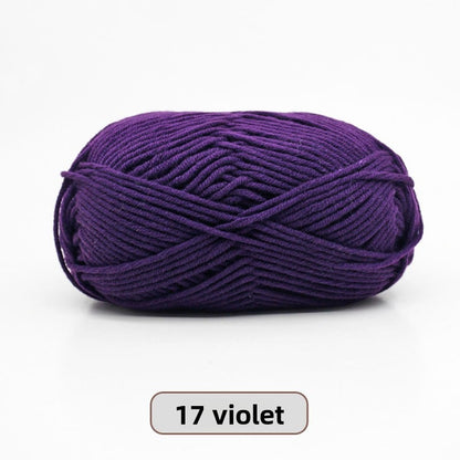 Five-Strand Milk Cotton Yarn for Knitting and DIY Crafts