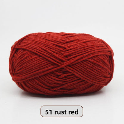 Five-Strand Milk Cotton Yarn for Knitting and DIY Crafts