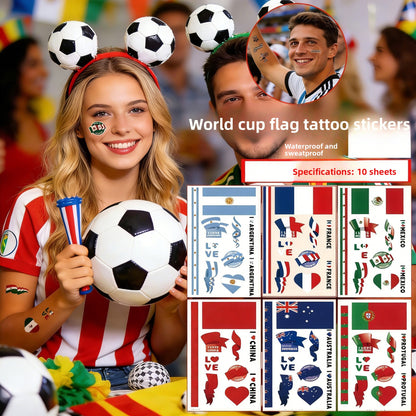 Flag Pattern Tattoo Stickers