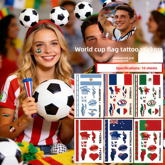 Flag Pattern Tattoo Stickers