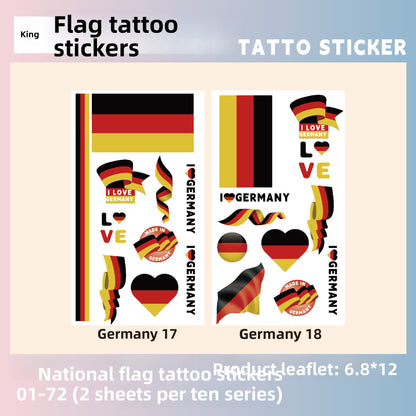 Flag Pattern Tattoo Stickers