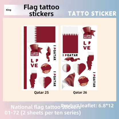 Flag Pattern Tattoo Stickers